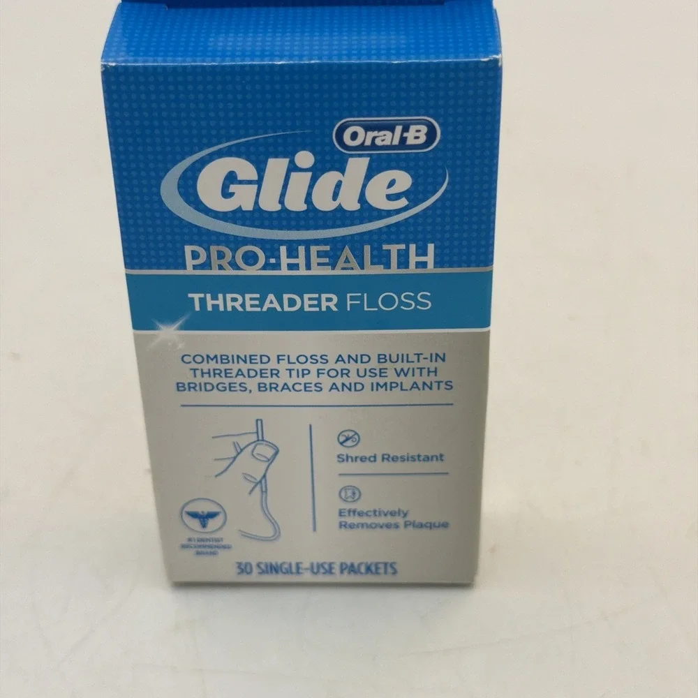 Oral-B Glide Pro-Health Threader Floss 30 Single-Use Packets Discontinued New
